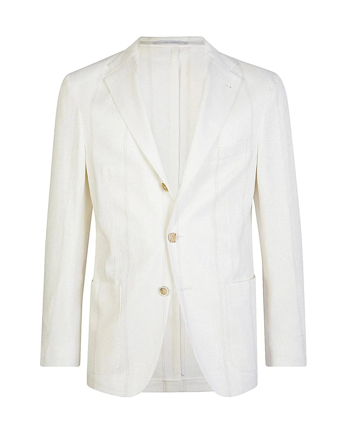 Eleventy Milano Sport Coats Double Stripe Soft Single-Breasted Jacket - Cream