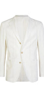 Eleventy Milano Sport Coats Double Stripe Soft Single-Breasted Jacket - Cream