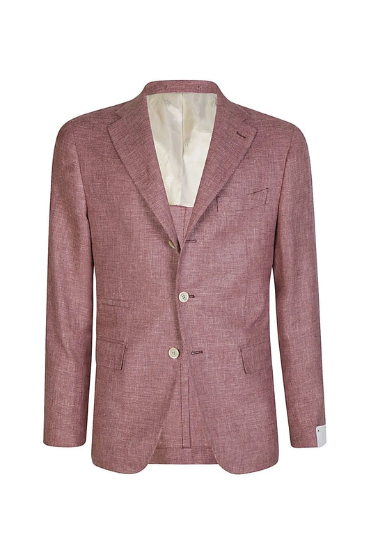 Eleventy Milano Sport Coats Thread Texture Jacket - Grape