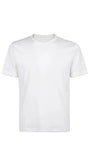 Eleventy Milano T-Shirts Giza Cotton T-Shirt - Sand White