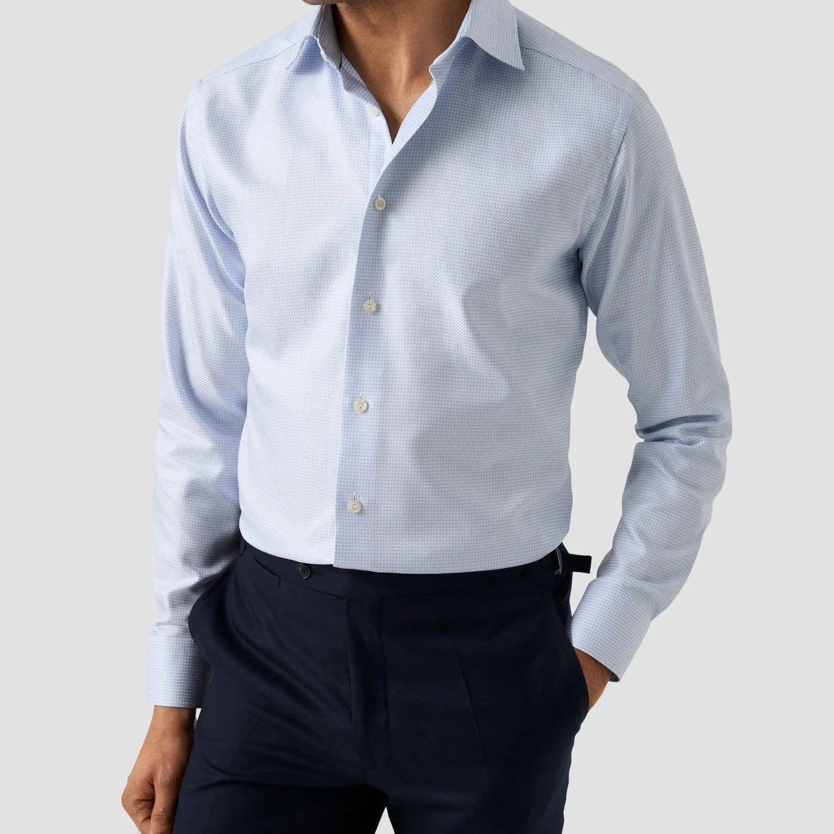 ETON Dress Shirts 21 / 39 Houndstooth King Twill Shirt