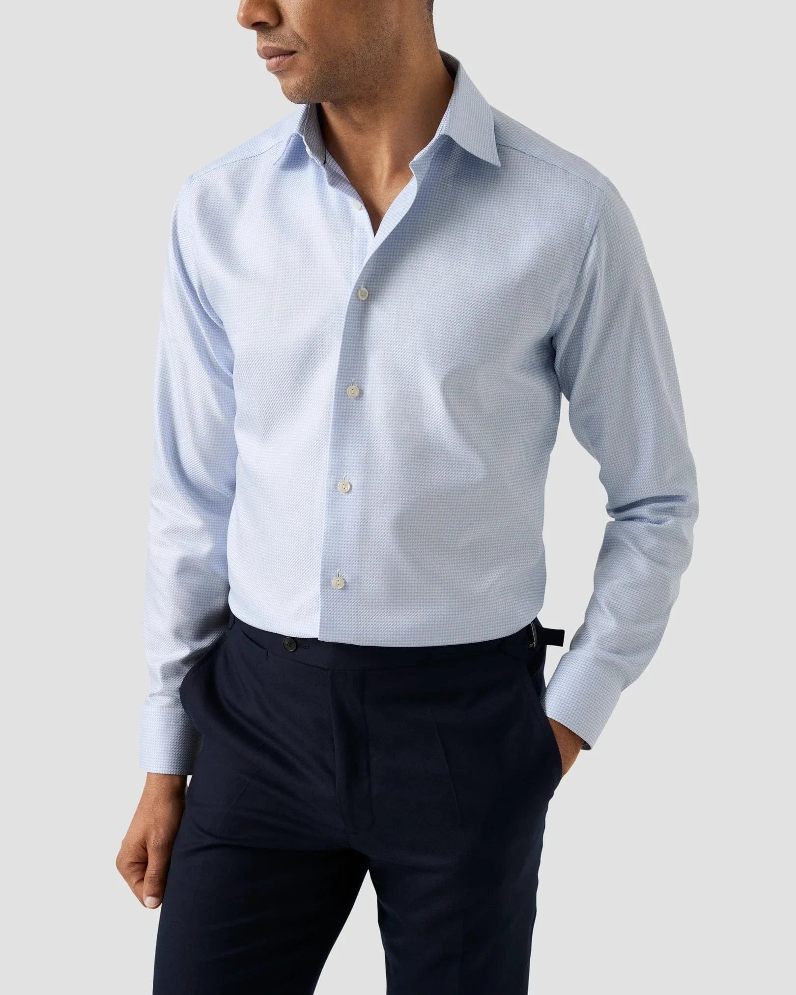 ETON Dress Shirts 21 / 39 Houndstooth King Twill Shirt