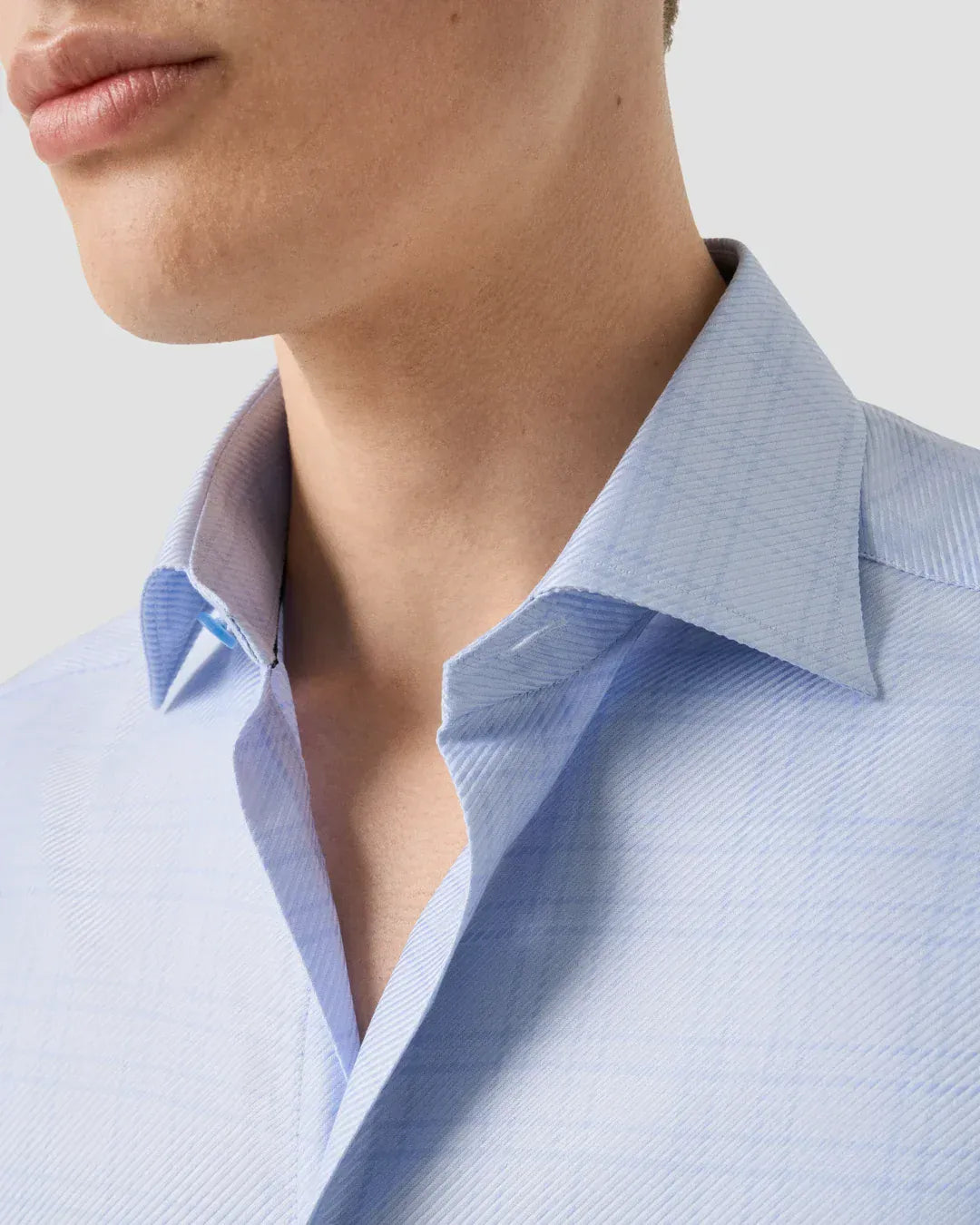 ETON Dress Shirts Check King Twill Shirt in Blue