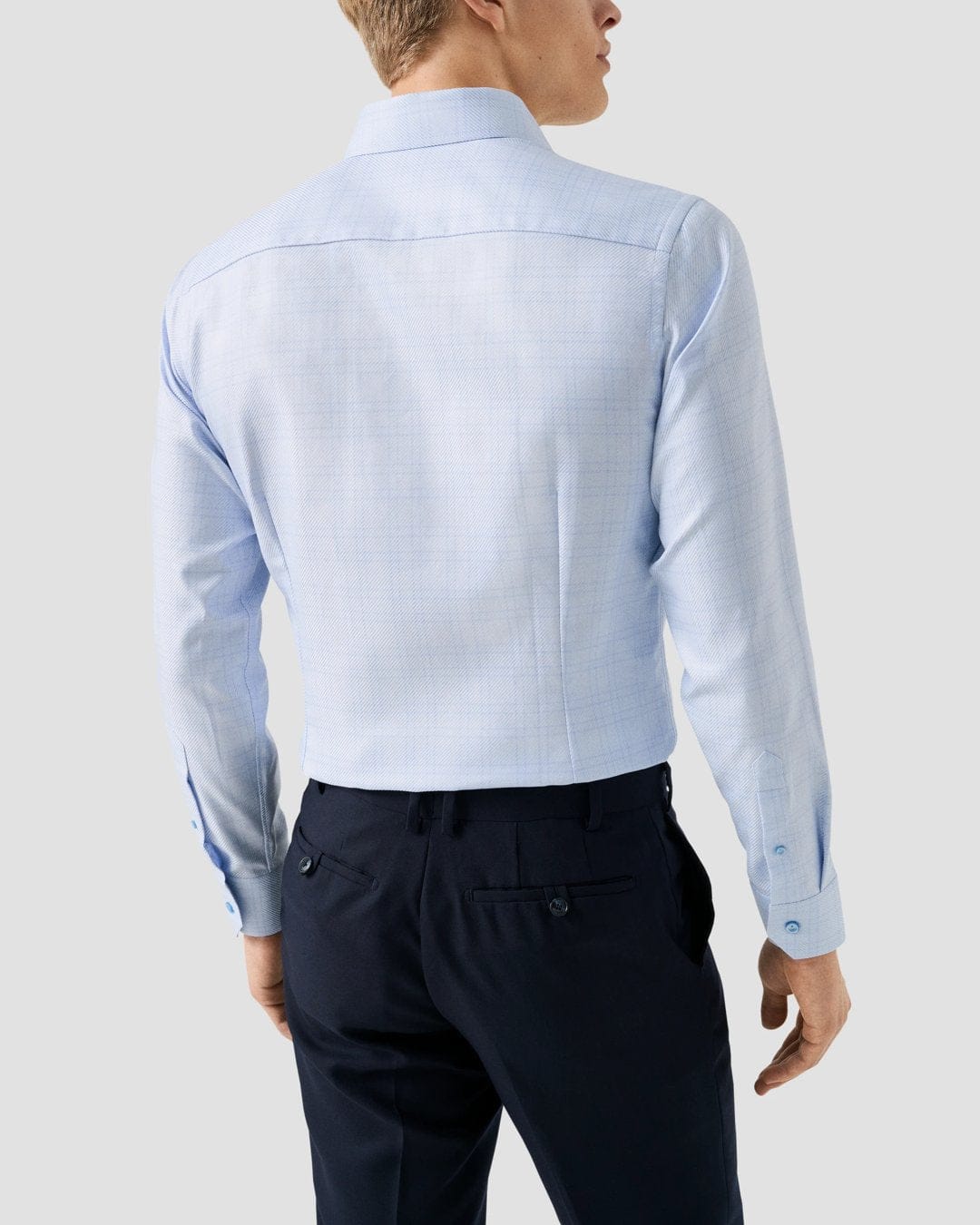 ETON Dress Shirts Check King Twill Shirt in Blue