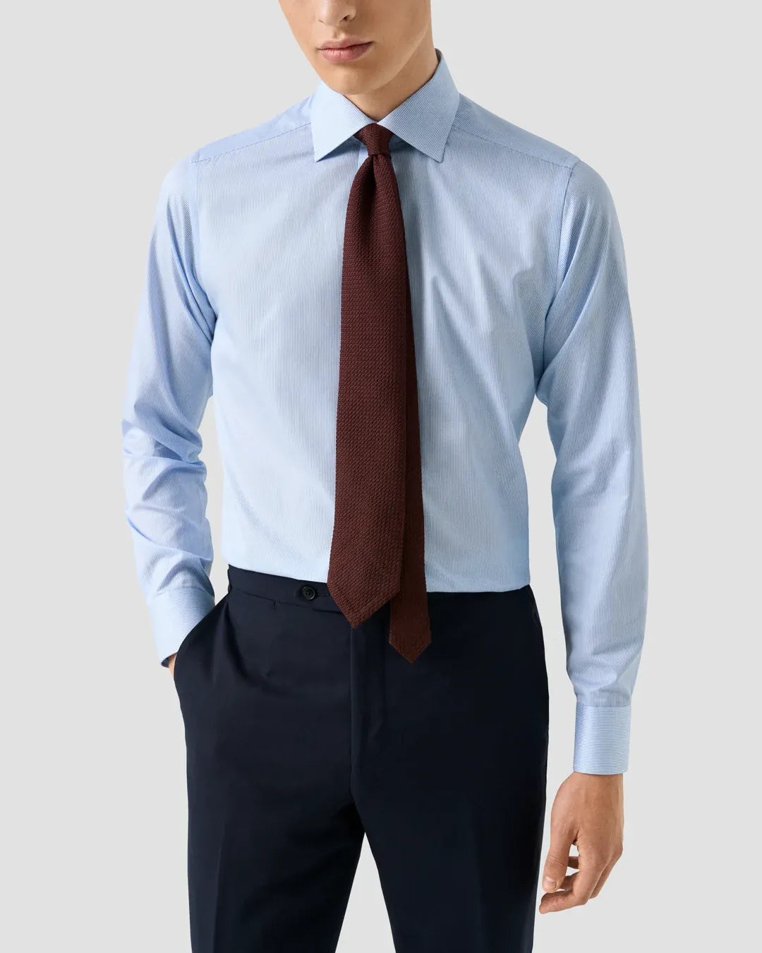 ETON Dress Shirts Contemporary Fine Stripe Signature Twill Shirt