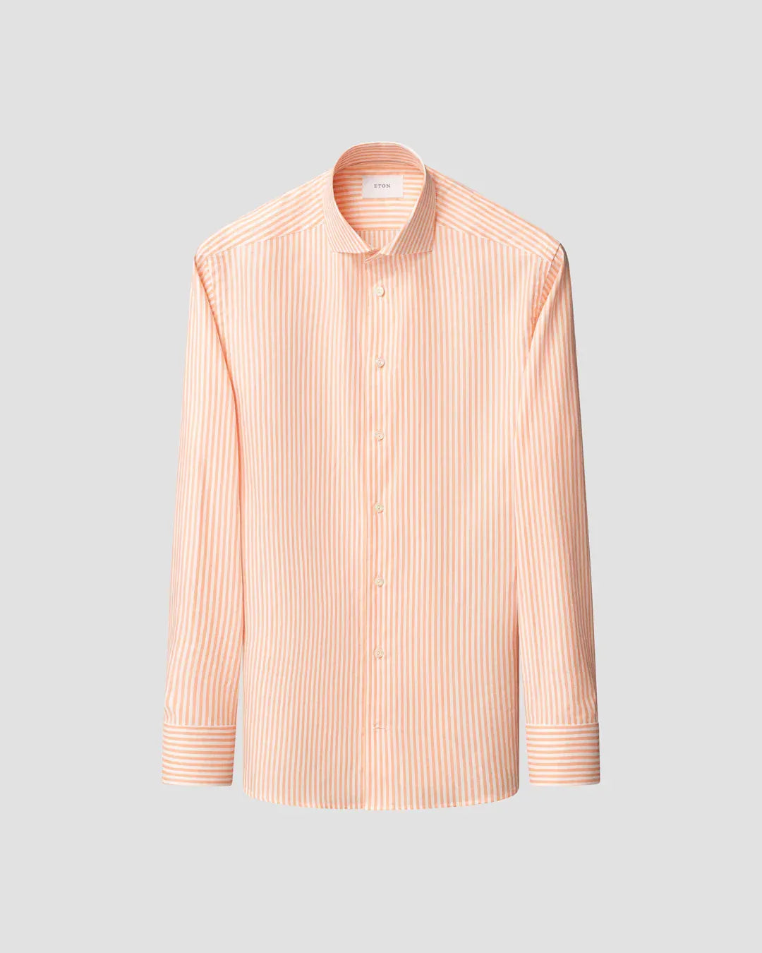 ETON Dress Shirts Contemporary Striped Signature Oxford Shirt in Orange