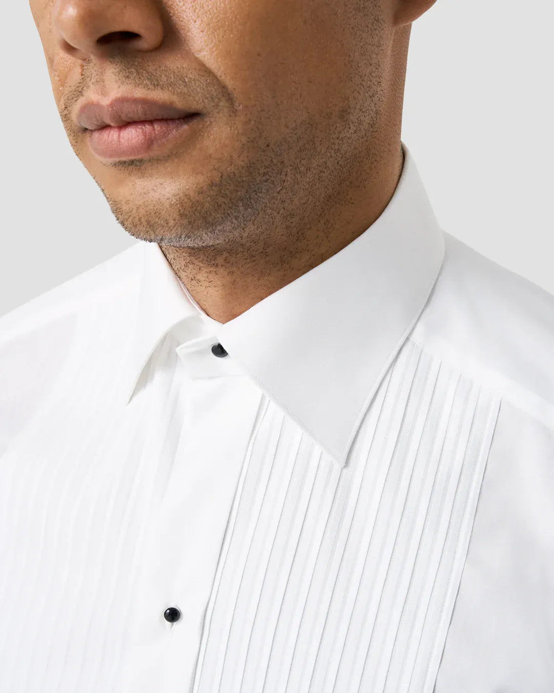 ETON Dress Shirts Contemporary White Plissé Tuxedo Shirt
