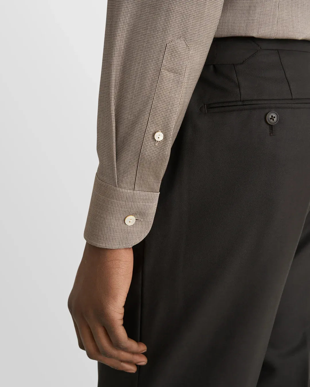 ETON Dress Shirts Houndstooth Merino Shirt