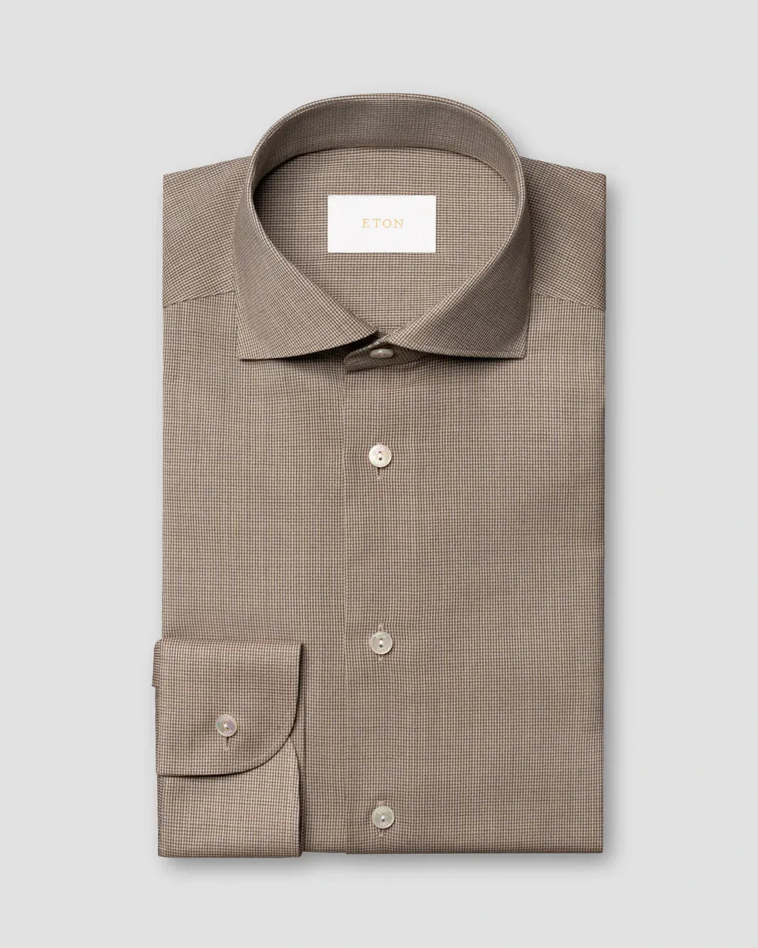 ETON Dress Shirts Houndstooth Merino Shirt