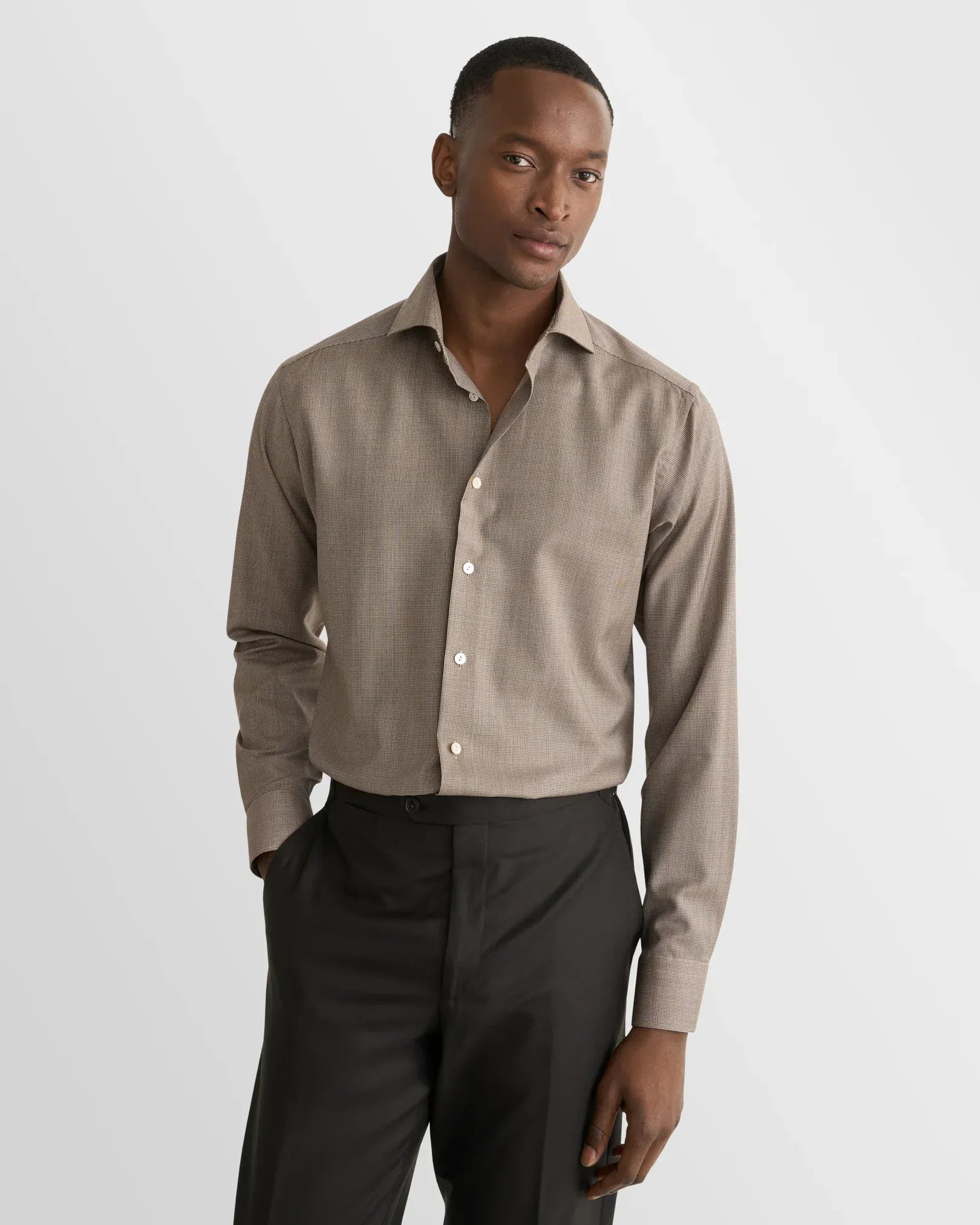 ETON Dress Shirts Houndstooth Merino Shirt
