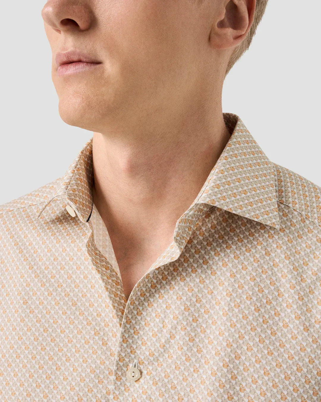 ETON Dress Shirts Orange Motif Signature Twill Shirt