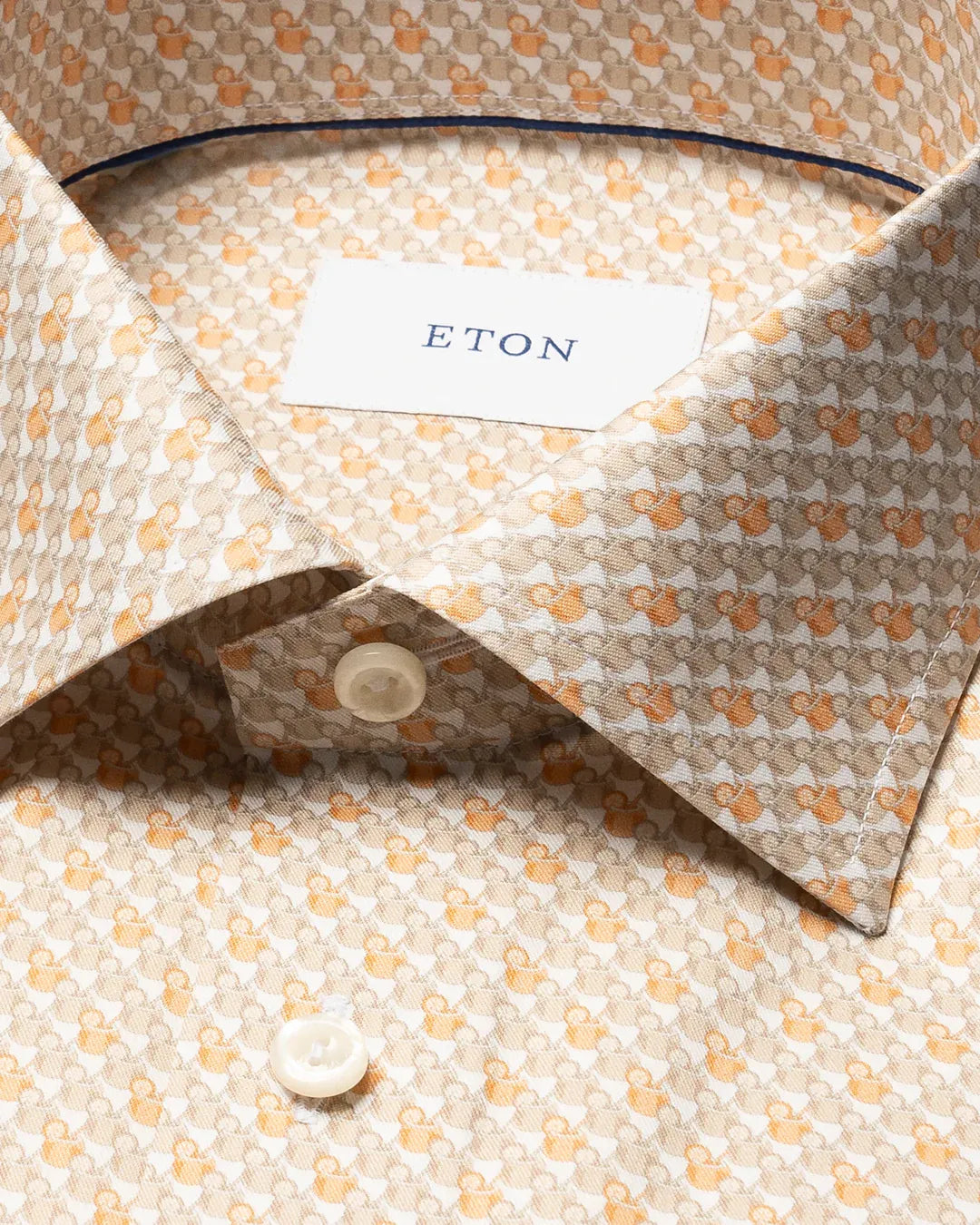 ETON Dress Shirts Orange Motif Signature Twill Shirt