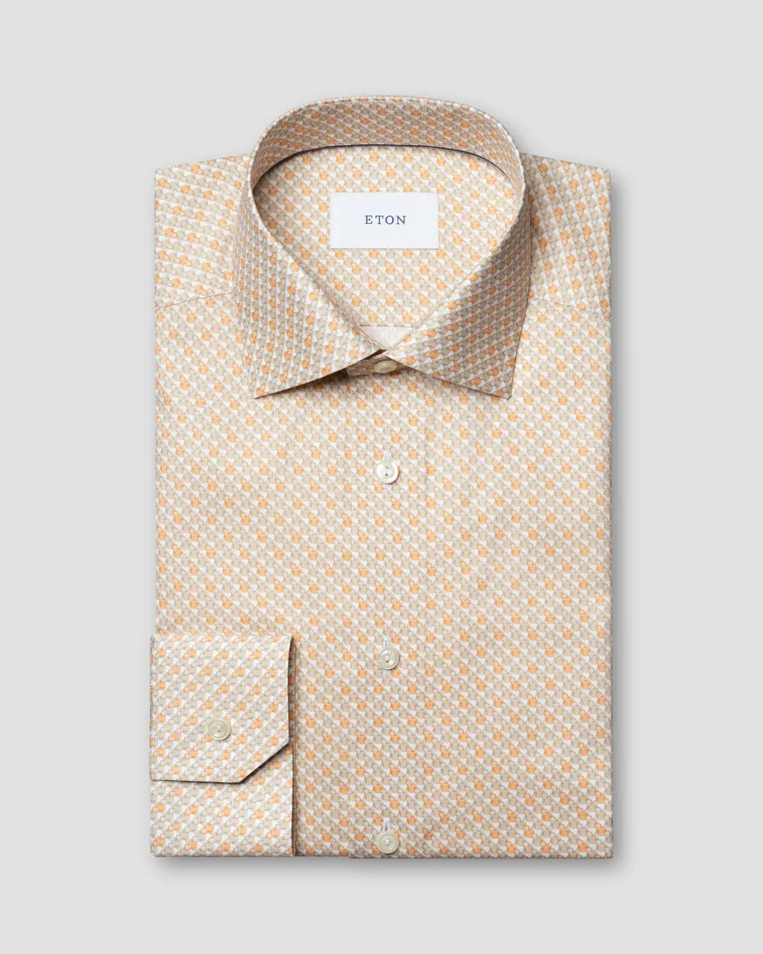 ETON Dress Shirts Orange Motif Signature Twill Shirt