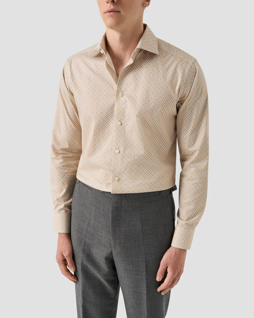 ETON Orange Motif Signature Twill Shirt