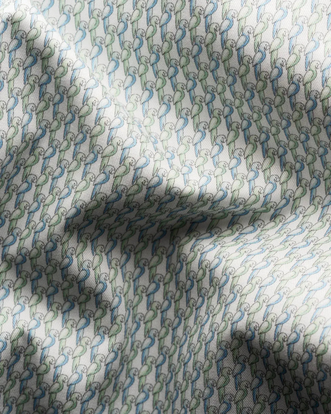 ETON Dress Shirts Parrot Print Signature Twill Shirt in Light Green
