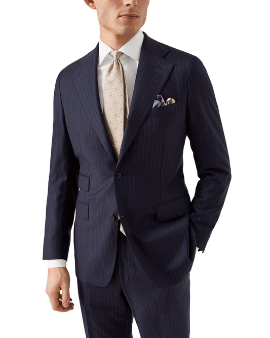 Eton Dress Shirts Slim Fit White Elevated Twill Dress Shirt