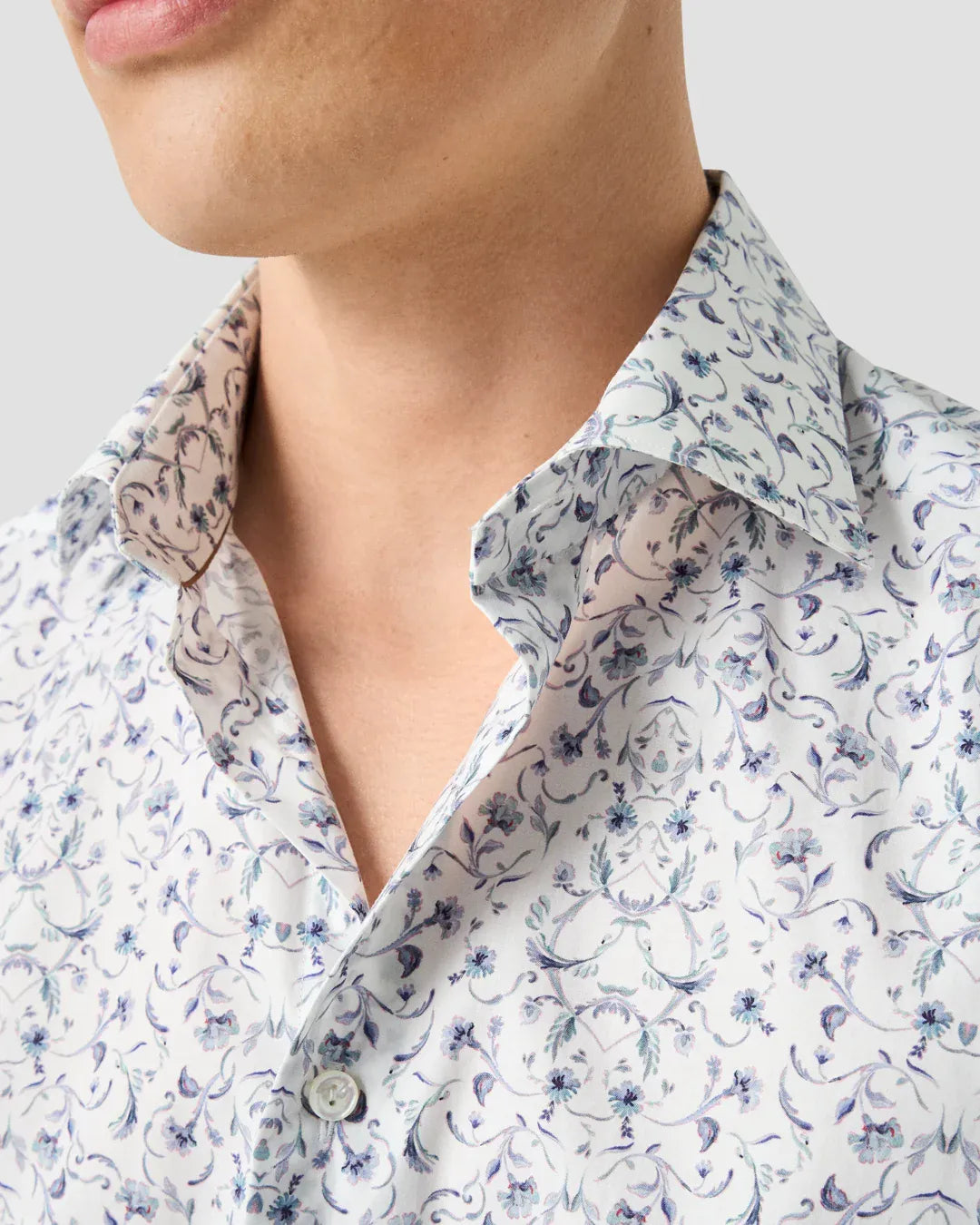 ETON Dress Shirts Slim Floral Fine Twill Shirt