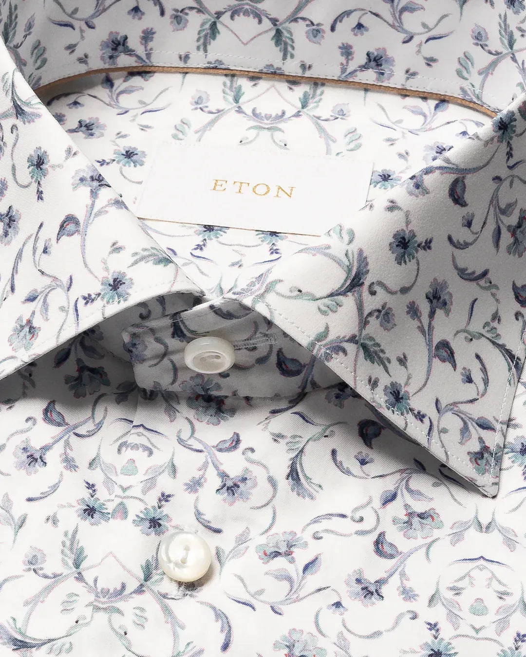 ETON Dress Shirts Slim Floral Fine Twill Shirt