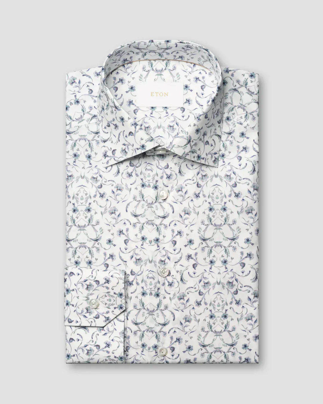 ETON Dress Shirts Slim Floral Fine Twill Shirt