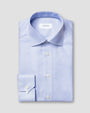 ETON Dress Shirts Slim Light Blue Patterned Textured Twill Shirt