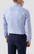ETON Dress Shirts Slim Light Blue Patterned Textured Twill Shirt