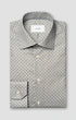 ETON Dress Shirts Slim Micro Floral Print Shirt in Brown