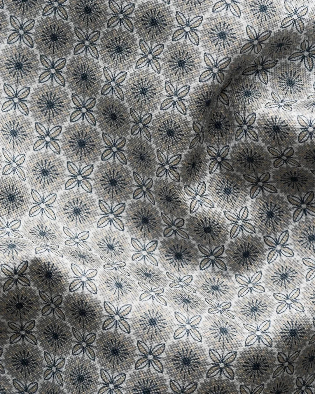 ETON Dress Shirts Slim Micro Floral Print Shirt in Brown