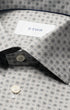 ETON Dress Shirts Slim Micro Floral Print Shirt in Brown