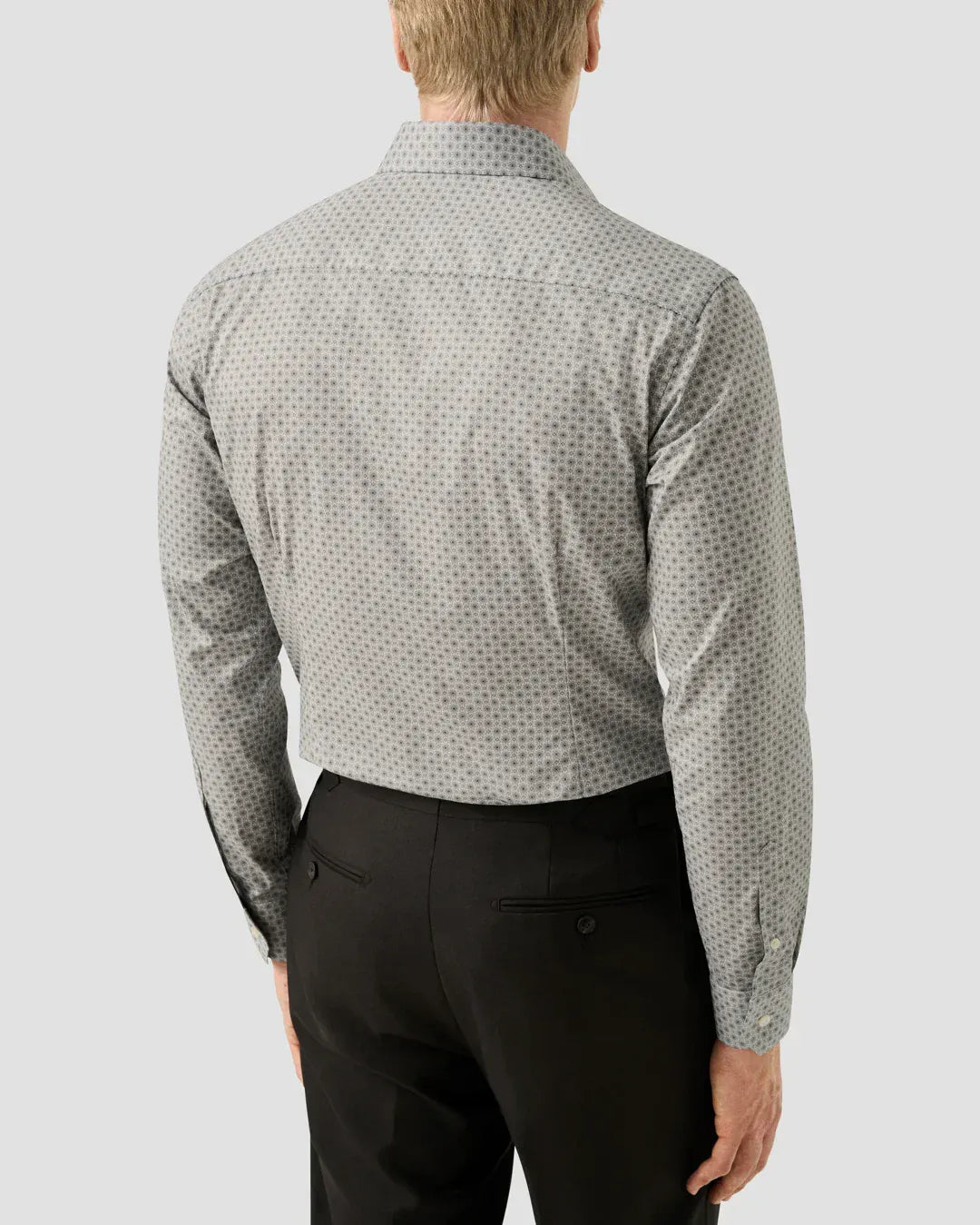 ETON Dress Shirts Slim Micro Floral Print Shirt in Brown