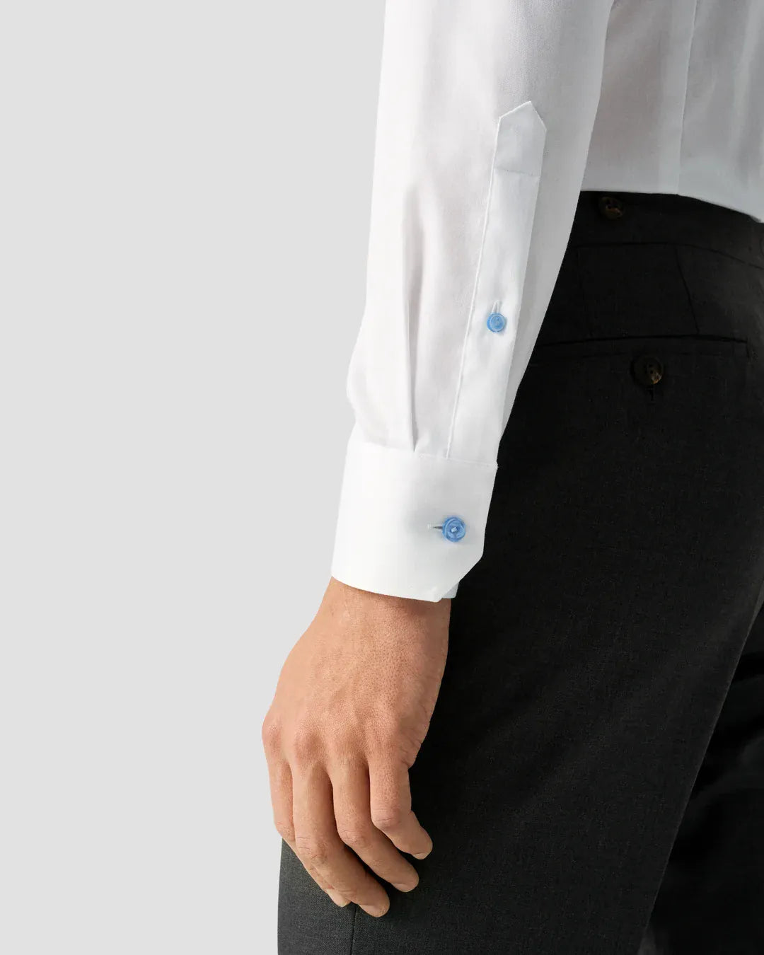 ETON Dress Shirts Slim Signature Twill Shirt – Light Blue Details
