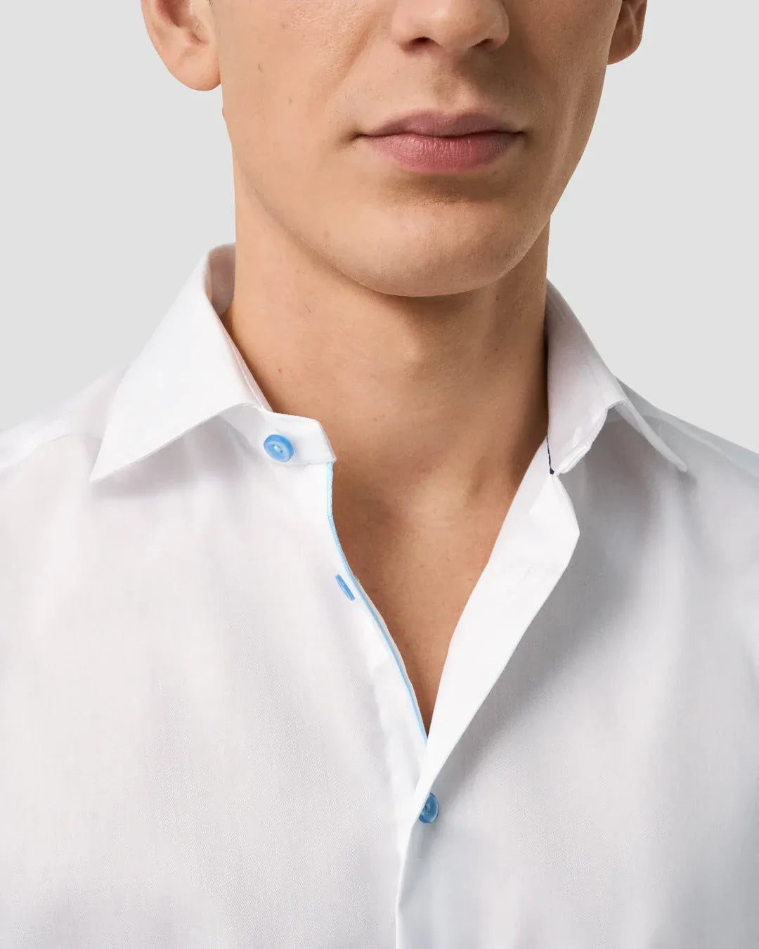 ETON Dress Shirts Slim Signature Twill Shirt – Light Blue Details