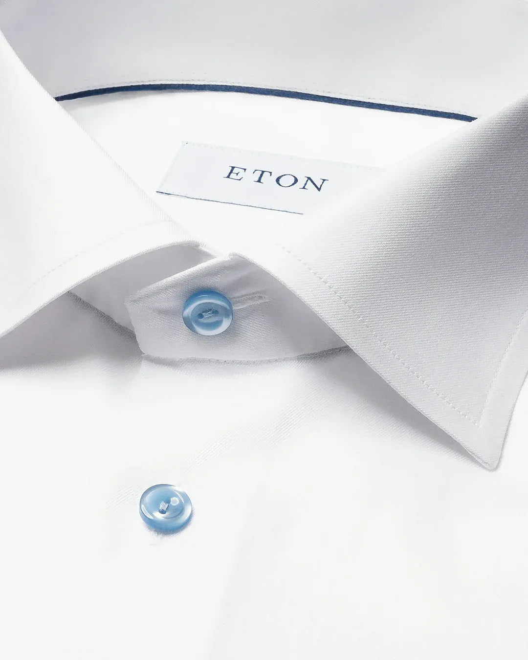 ETON Dress Shirts Slim Signature Twill Shirt – Light Blue Details