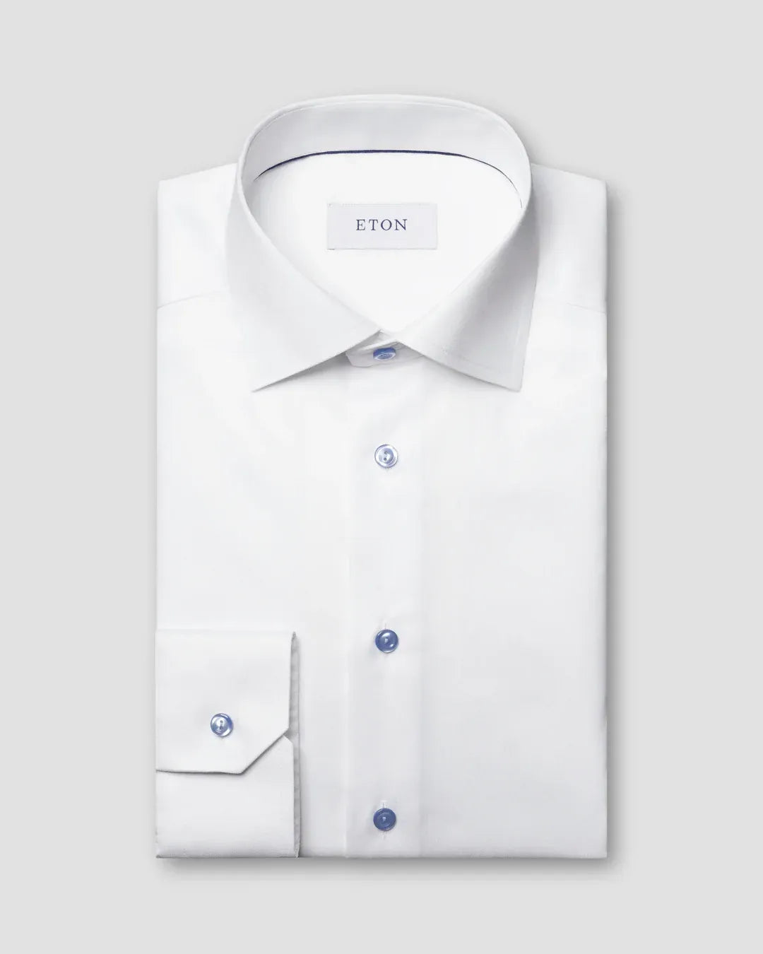 ETON Dress Shirts Slim Signature Twill Shirt – Light Blue Details