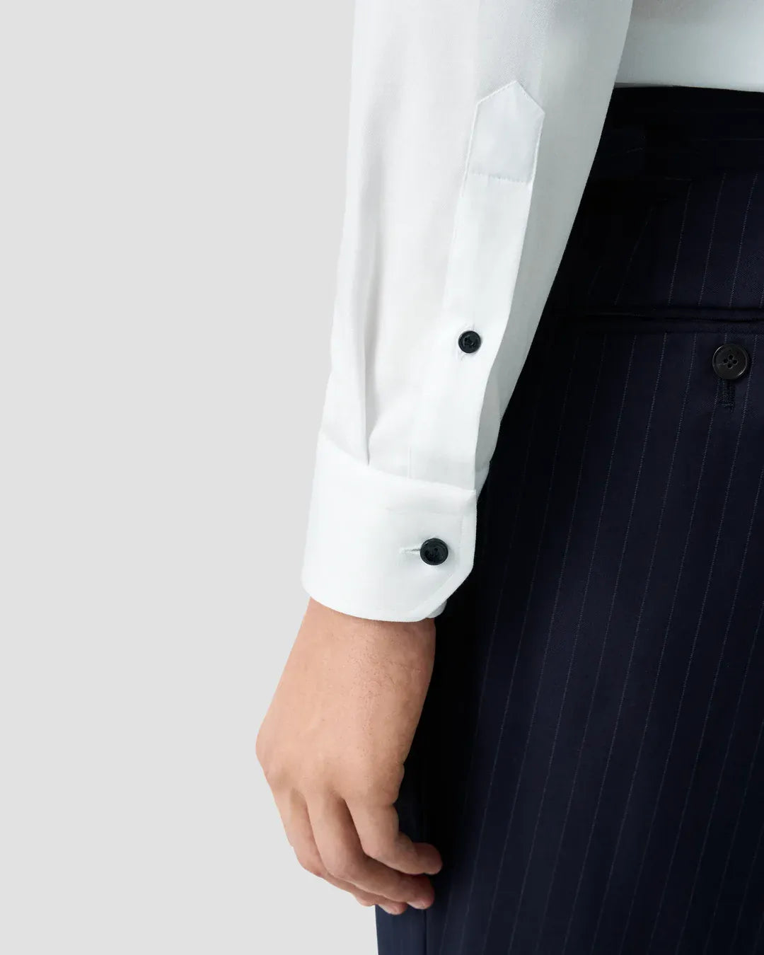 ETON Dress Shirts Slim Solid Black Buttons Signature Twill Shirt