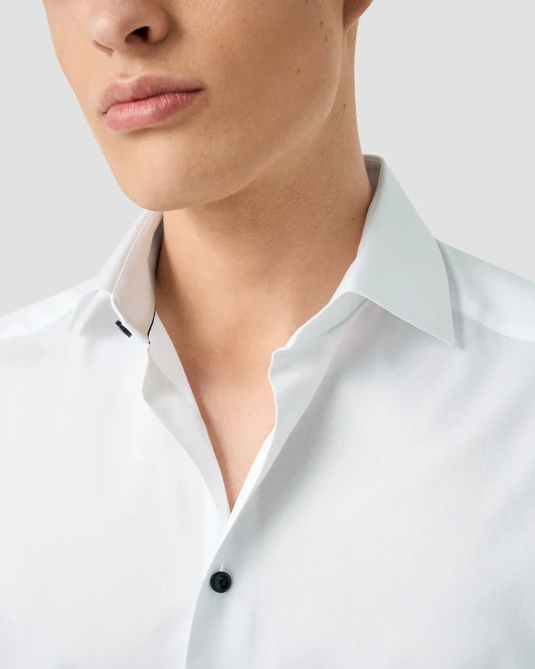 ETON Dress Shirts Slim Solid Black Buttons Signature Twill Shirt