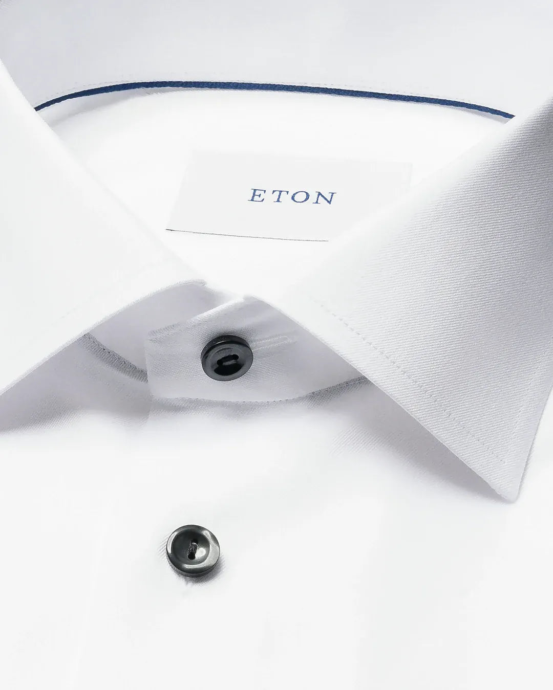 ETON Dress Shirts Slim Solid Black Buttons Signature Twill Shirt