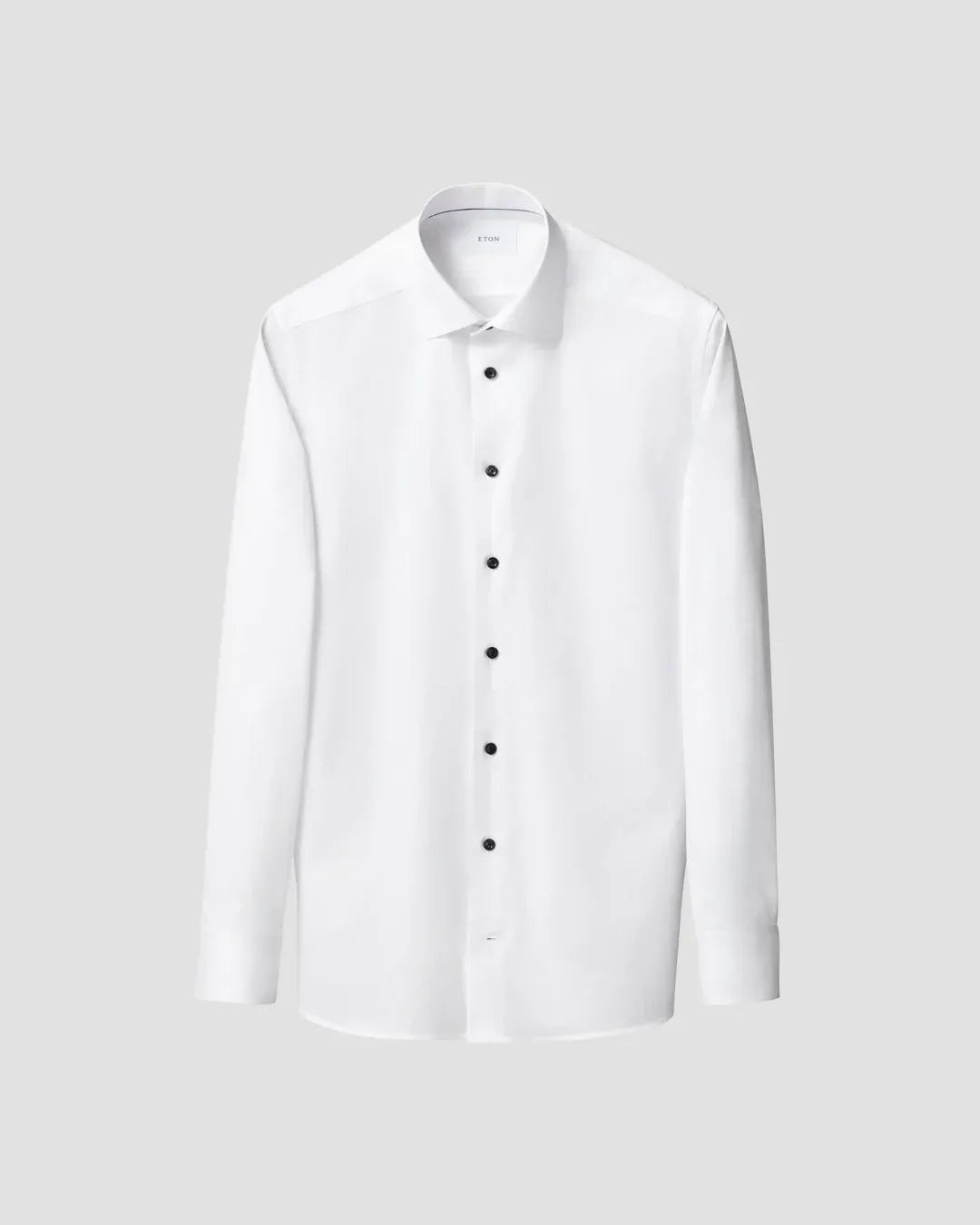 ETON Dress Shirts Slim Solid Black Buttons Signature Twill Shirt