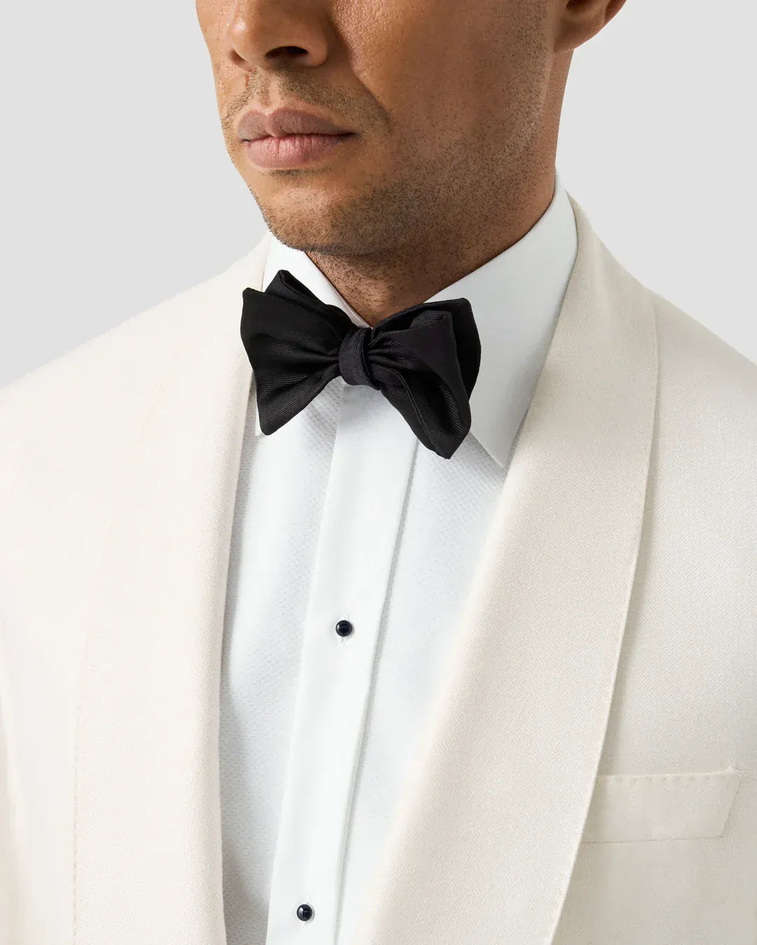 ETON Dress Shirts Slim White Piqué Tuxedo Shirt