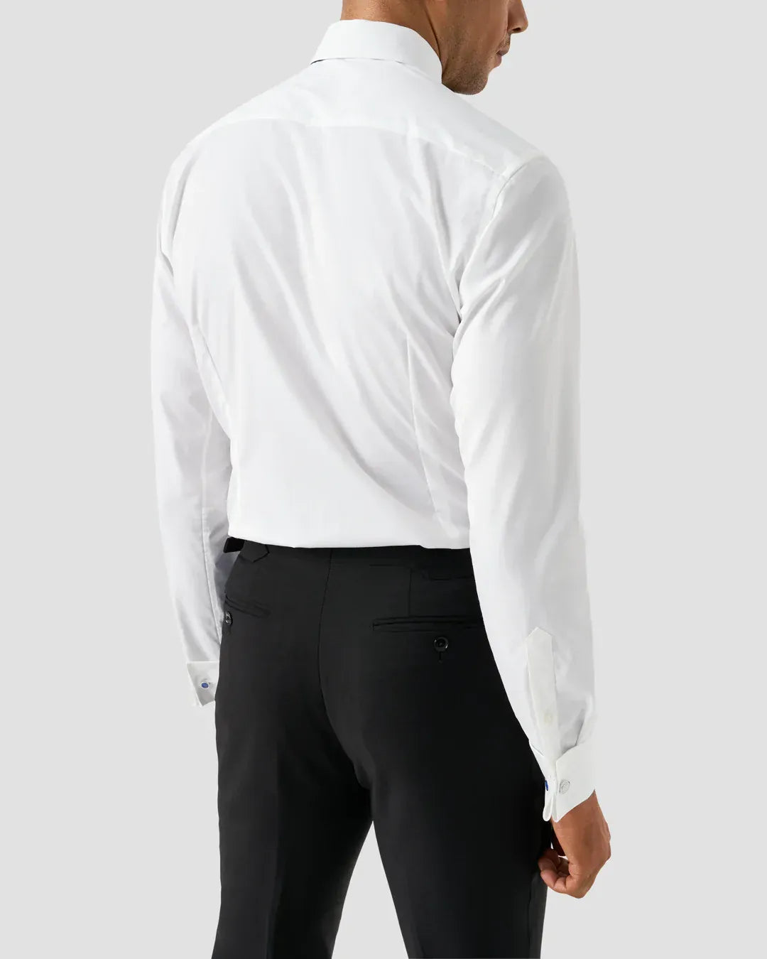 ETON Dress Shirts Slim White Piqué Tuxedo Shirt