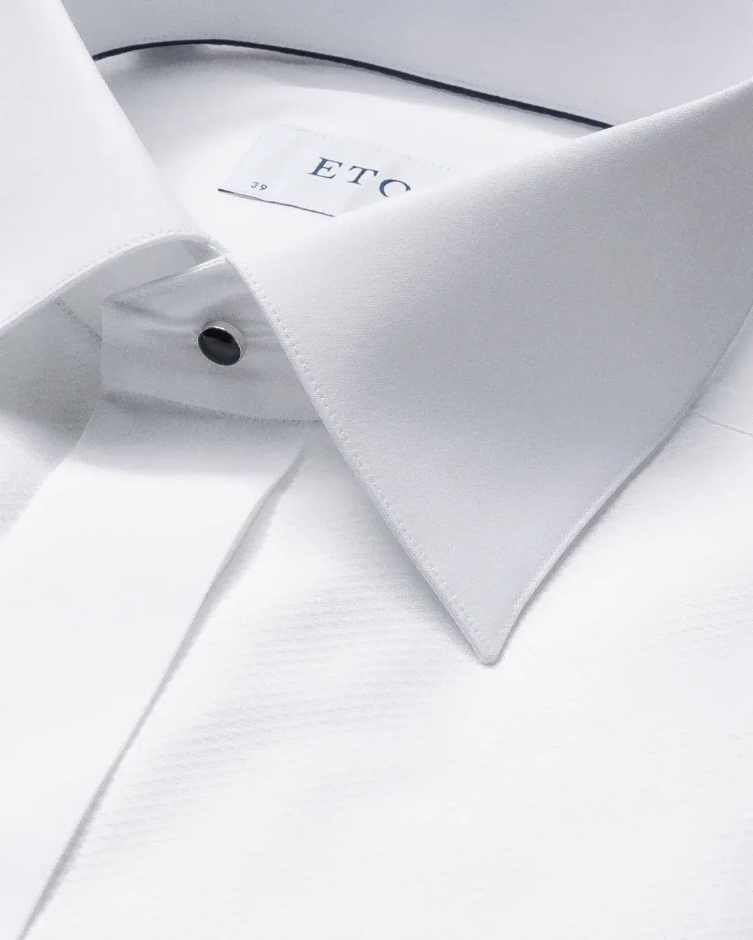 ETON Dress Shirts Slim White Piqué Tuxedo Shirt