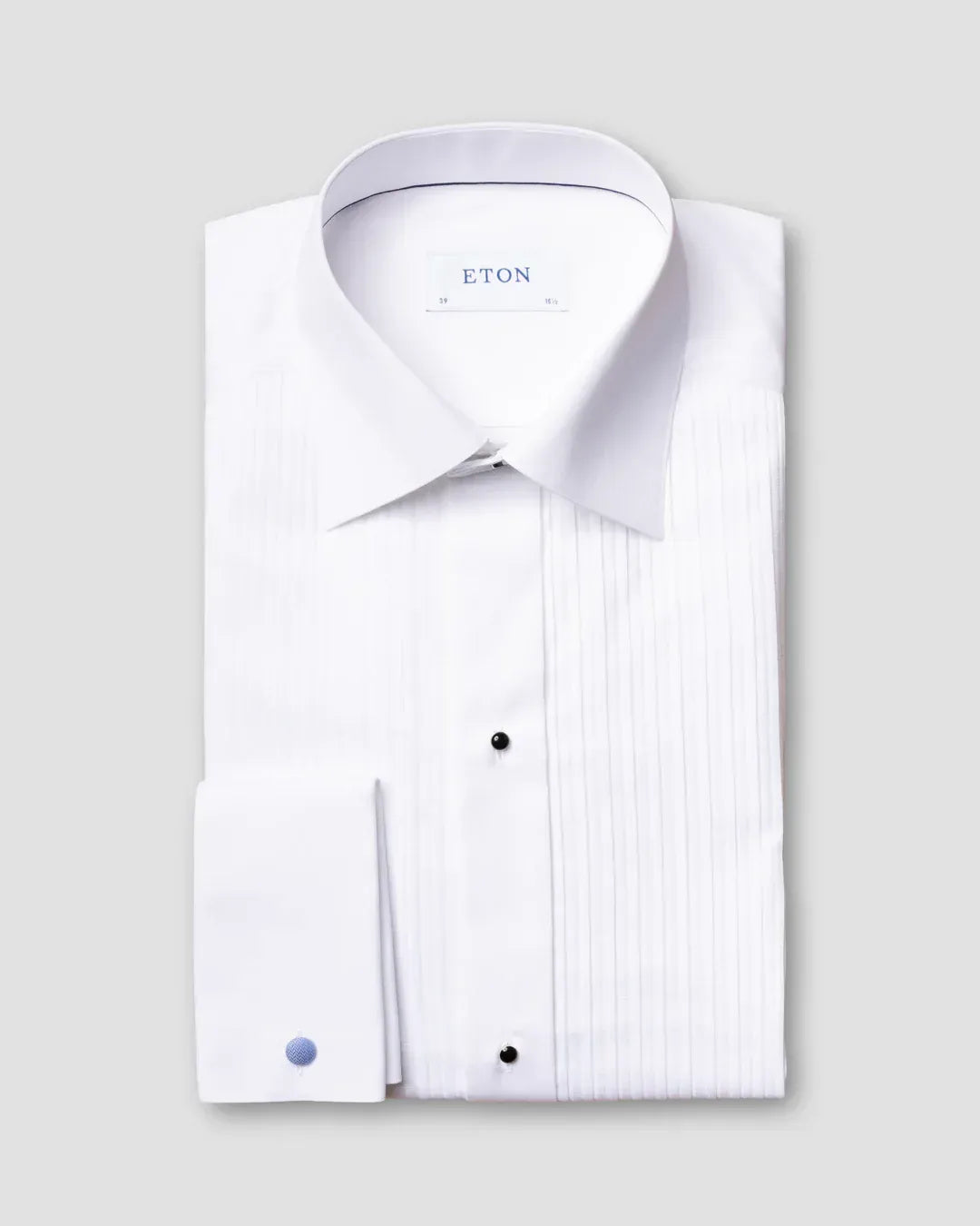 ETON Dress Shirts Slim White Plissé Tuxedo Shirt