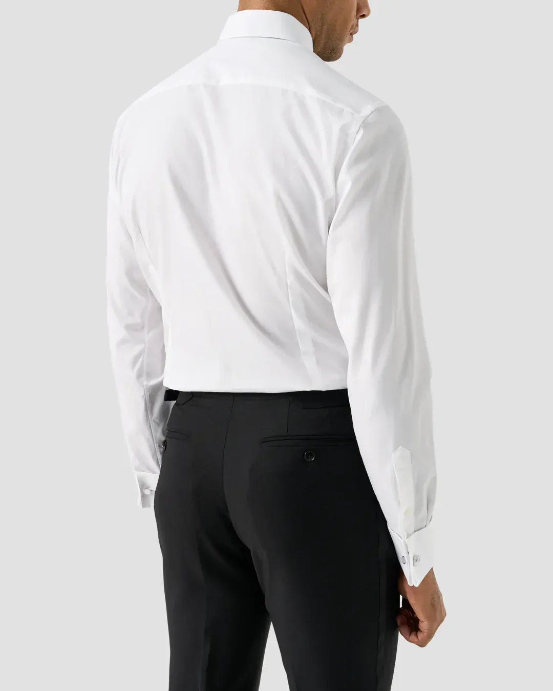 ETON Dress Shirts Slim White Plissé Tuxedo Shirt