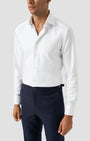 ETON Dress Shirts Slim White Textured Twill Shirt