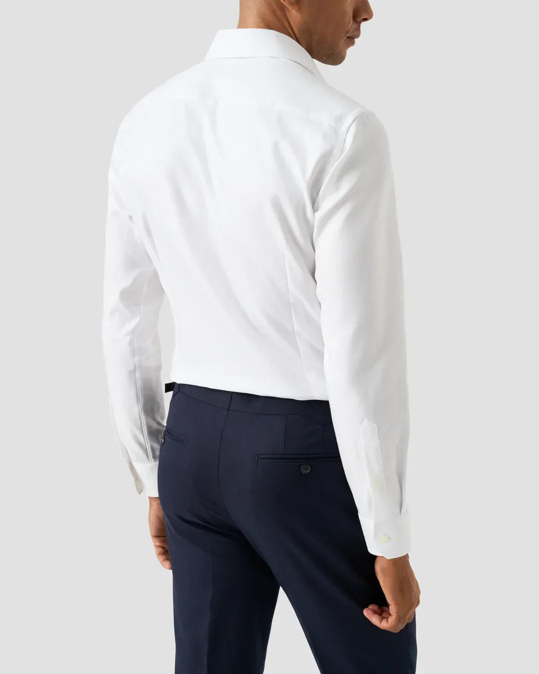 ETON Dress Shirts Slim White Textured Twill Shirt