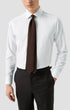 ETON Dress Shirts Solid Brown Buttons Signature Twill Shirt