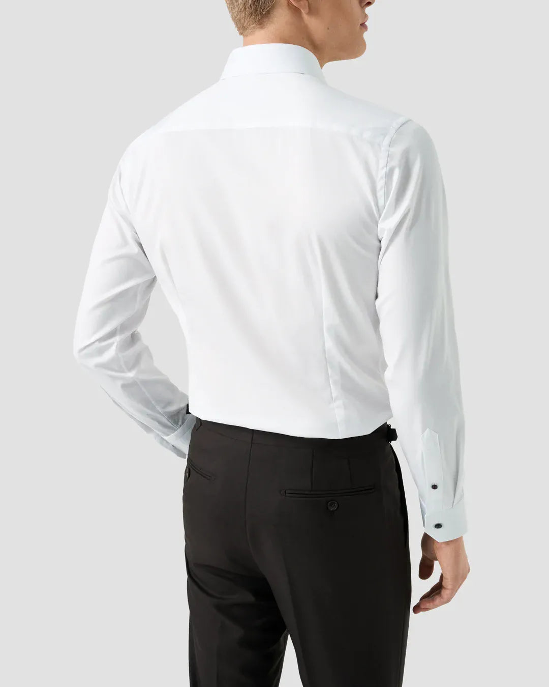 ETON Dress Shirts Solid Brown Buttons Signature Twill Shirt