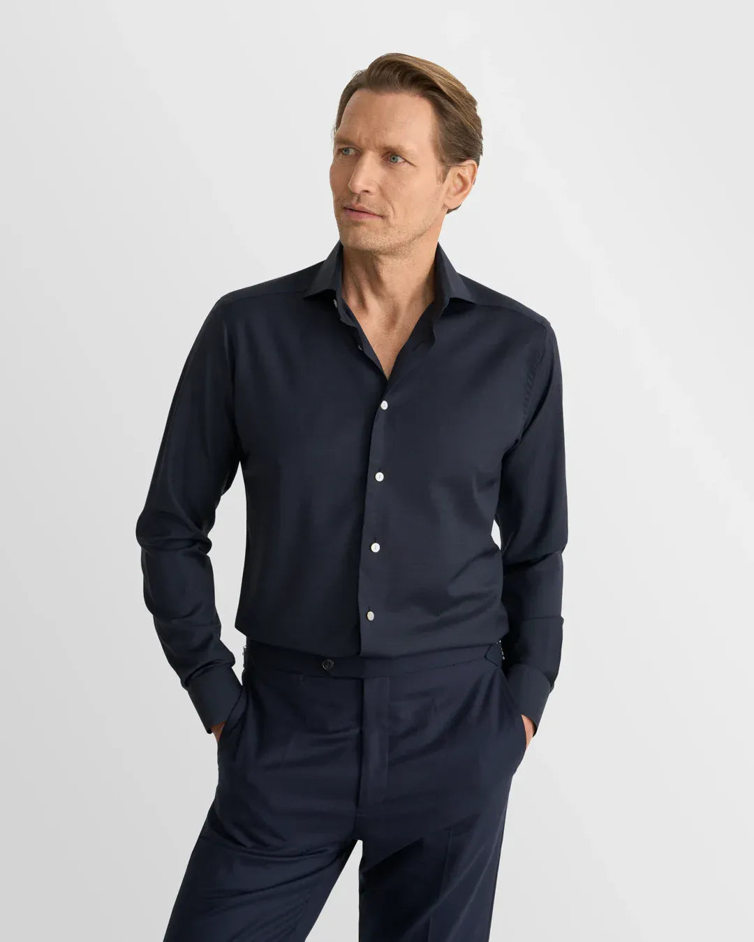 ETON Dress Shirts Solid Merino Shirt