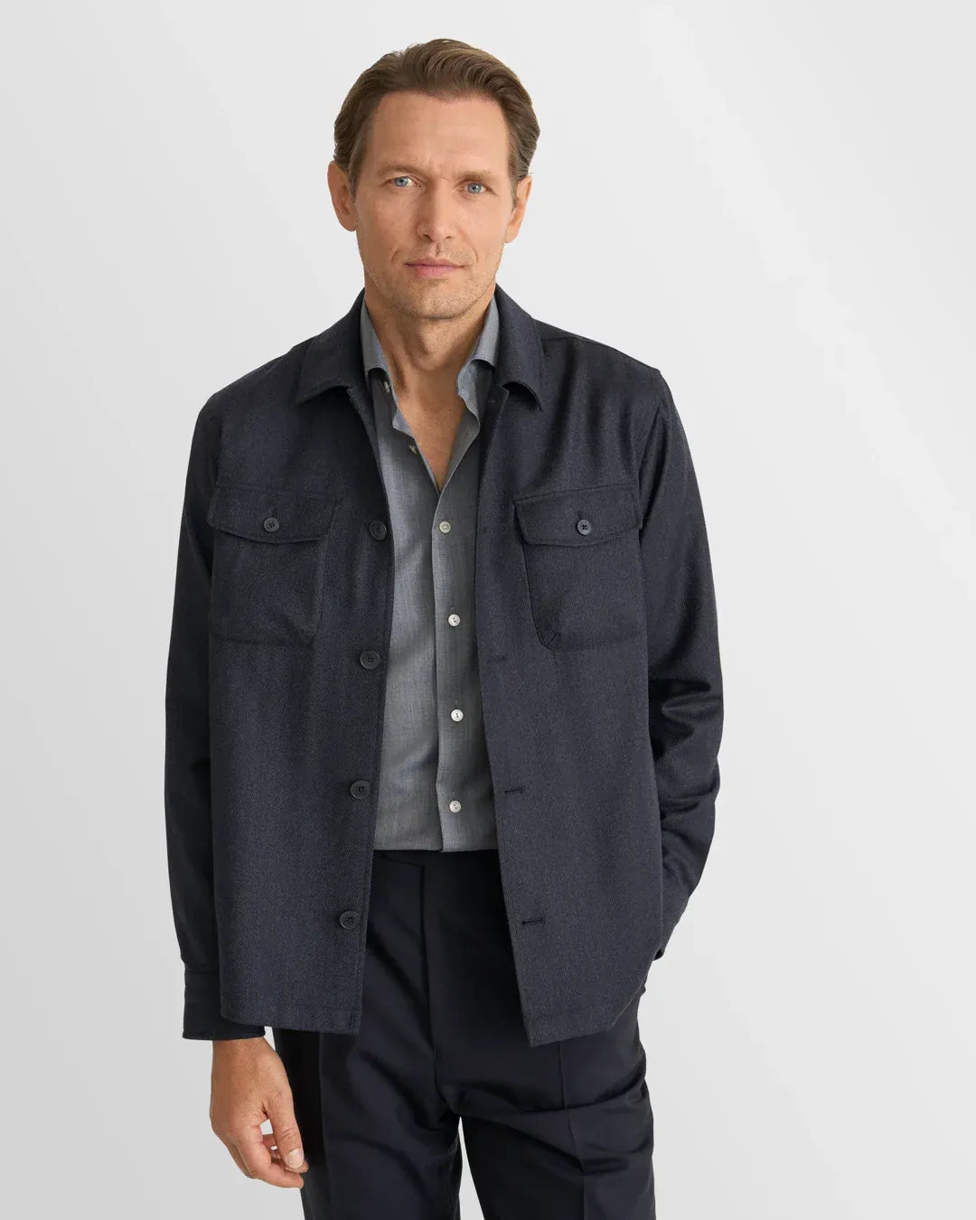 ETON Dress Shirts Solid Merino Shirt