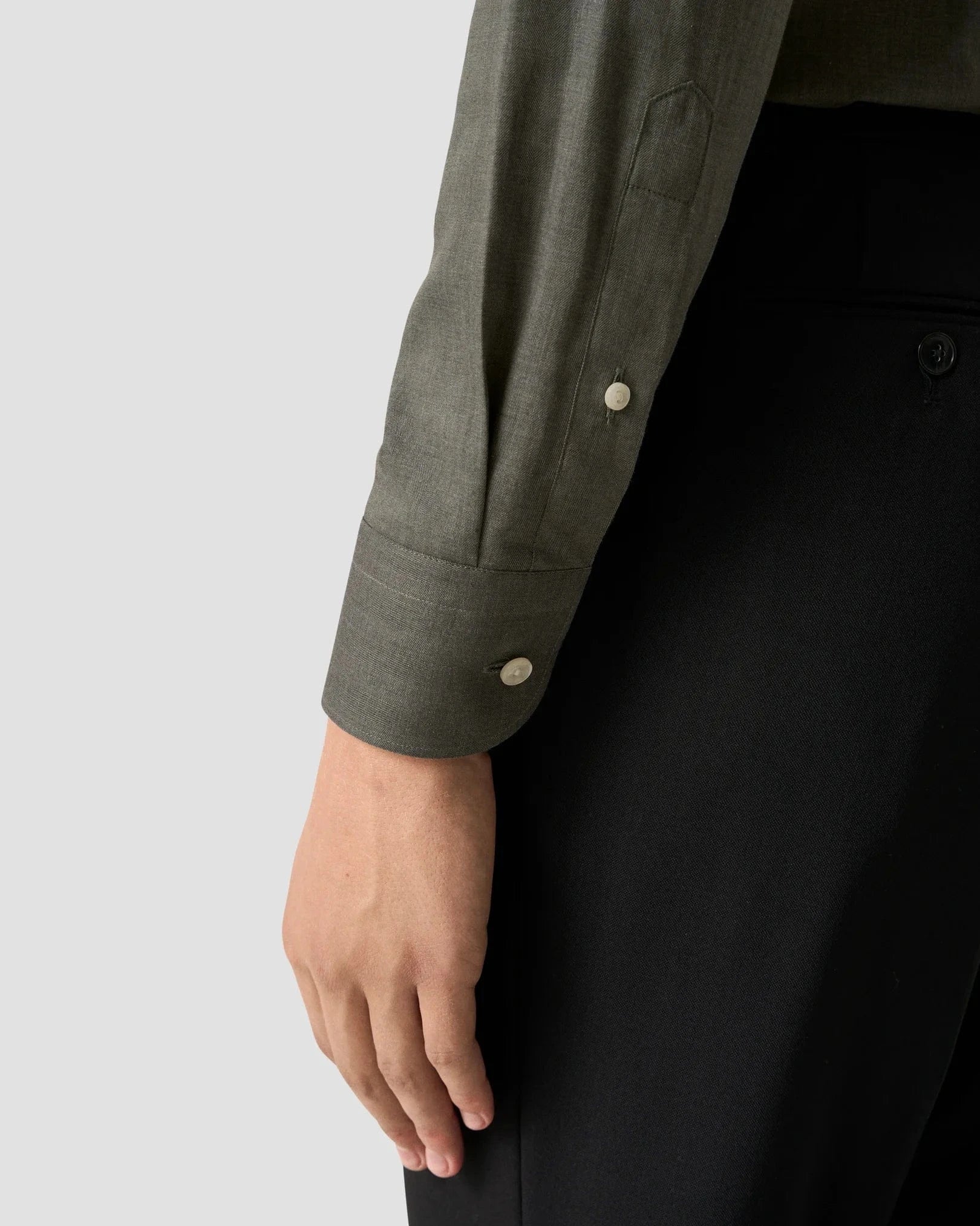 ETON Dress Shirts Solid Signature Flannel Shirt