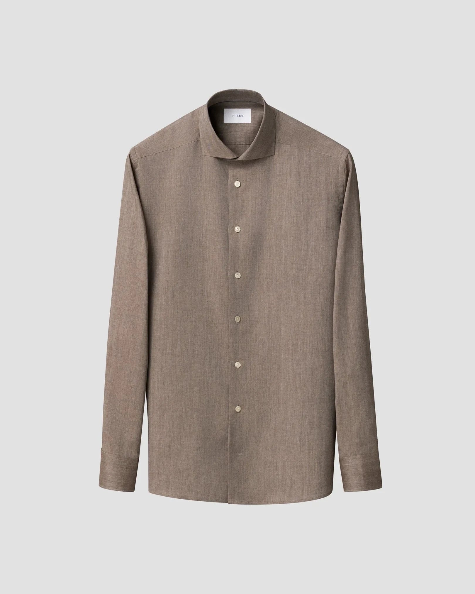ETON Dress Shirts Solid Signature Flannel Shirt Slim